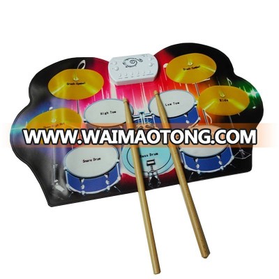 Professional roll up silicone drum kits easy to carry