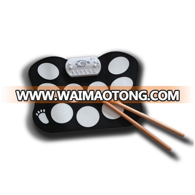 China silicone electronic drum promotions roll up drum kit